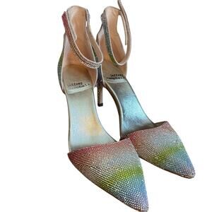 JEFFREY CAMPBELL | Rainbow Bling Rhinestone Solitaire Grand Prix Heels | Size 9